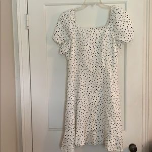 Polka Dot Loft Mini Dress with open back!